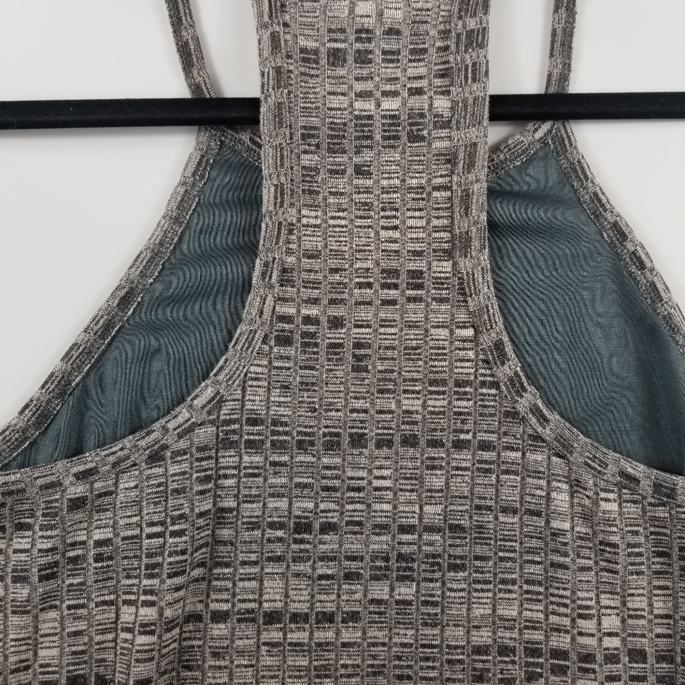 Silence + Noise Ribbed Bodycon Dress in Grey, M - Picture 9 of 10
